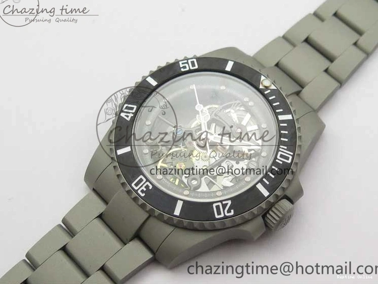 0522 Submariner 116610 Andrea Pirlo Sandblasted ROF Best Edition Carbon Bezel on Skeleton DIal SA TimelessDesign 2789